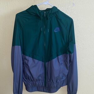 Nike Green and Gray Windbreaker